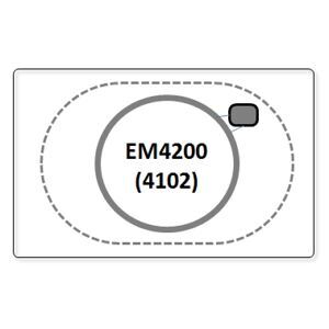 Kreditkarte EM4200 (4102), weiss, unbedruckt