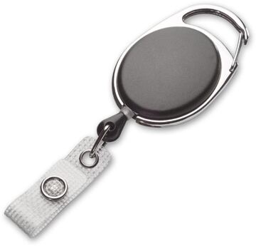 Jojo oval, schwarz Vollton, Karabiner - "Ohne Gurtclip"