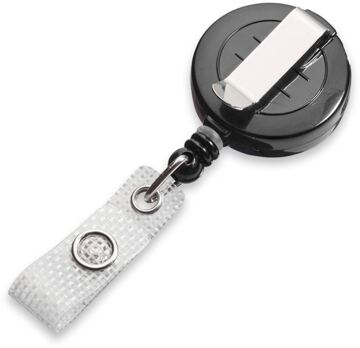 Jojo rund 32 mm, schwarz, Gurtclip, Textillasche