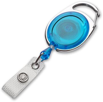 Jojo oval, blau, bedruckt mit 3D-Epoxy oval