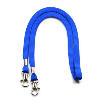 Senkelband blau, 2 Karabinerhaken