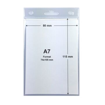 Ausweishülle A7 Hoch, transparent